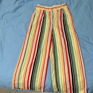 Halogen x Pacific Atlantic. Crop rainbow slacks